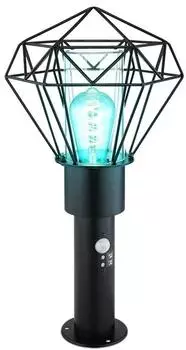 Globo Au&szlig;en-Wegeleuchte RGB LED dimmbar mit Bewegungsmelder, schwarz