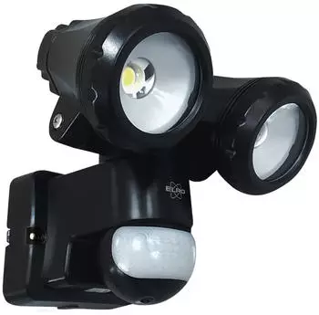 Elro LED Au&szlig;enwandleuchte mit Bewegungsmelder, Schwarz, IP54 (VE-LF7080)