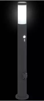 vidaXL Pollerleuchte mit Sensor & Steckdose 80cm Edelstahl IP44 (4006043)