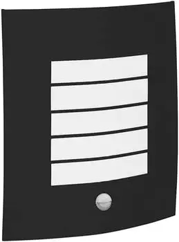 vidaXL Au&szlig;enwandleuchte mit Sensor 2er-Set, schwarz, Edelstahl, IP44 (4005973)