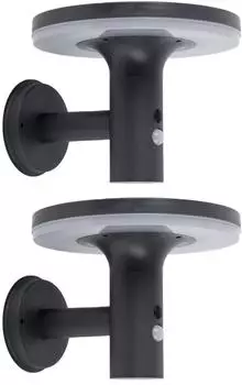 Expo B&ouml;rse Solar-Wandleuchte LED anthrazit mit Bewegungsmelder, H 21cm (2er-Set)