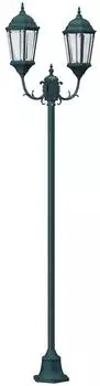 vidaXL Gartenlichtpfosten 2-flammig E27, gr&uuml;n, 220cm, Aluminium (42000342)