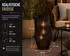 Formano Solar-Laterne Rattan-Look 3 LED 55cm schwarz IP44 (10635)