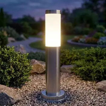 Globo LED Au&szlig;en-Stehlampe Edelstahl 9,5W IP44