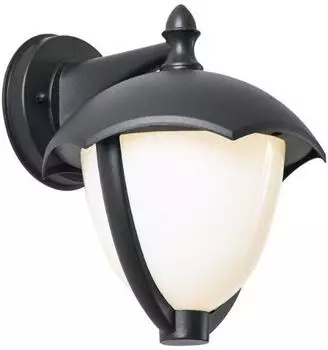 QAZQA Classica Au&szlig;enwandleuchte smart, schwarz, Opalglas, IP54 (109052)