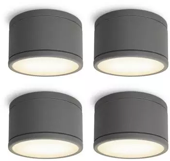 SSC-LUXon CELI-WX Aufbauspot flach, IP44, anthrazit, LED GX53 5W (CELI-WX)