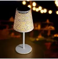 1.03 Retro Solar Tischlampe aus Metall - ca. 28 x 12 cm - Deko Tisch Leuchte in...