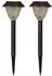 Luxform Kodiak Solar-Gartenleuchte 5lm LED, Edelstahl & Glas, schwarz, 2er-Pack (33107961-0)