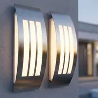 Au&szlig;enleuchte Wandleuchte Edelstahl Hauswandleuchte Fassadenlampe Opal, E27...