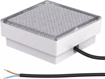 ledscom.de CUS LED Pflasterstein Bodeneinbauleuchte eckig, warmweiß, IP67 (LC-EL-143-WW)