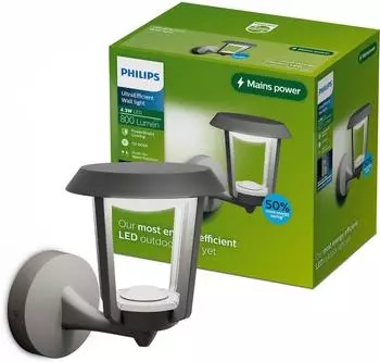 Philips LED-Au&szlig;enwandleuchte Nuvy anthrazit Metall IP44
