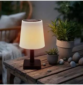 Spetebo Solar-Tischleuchte Innen/Außen warmweiß, 23x12cm (4331)