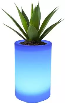 Smartwares LED Solarleuchte Blumentopf RGBW, weiß, 30cm (OSL-60085)