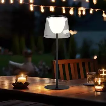 Globo Au&szlig;en-Tischleuchte LED dimmbar transparent IP44 (58462K)