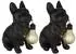 Globo Solarleuchte Bulldogge, LED, schwarz matt, H 23,5cm (2er-Set)