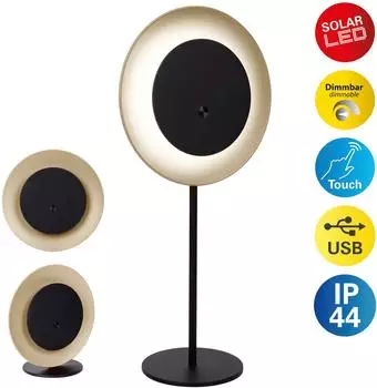 N&auml;ve Solan 4in1 Akku-/Solar-/Tisch-/H&auml;ngeleuchte beige, IP54 (5329611)