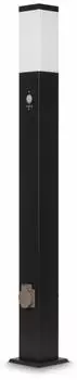 Grafner Wegeleuchte mit Bewegungsmelder, 2 Steckdosen, Aluminium, anthrazit (WL10800)