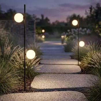 V-TAC LED Wegeleuchte 2-flammig, schwarz, IP65, 117cm