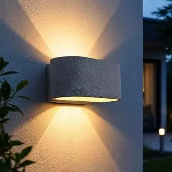 Globo LED Außen-Wandleuchte Up-Down, Aluminium, weiß, IP54, 20cm