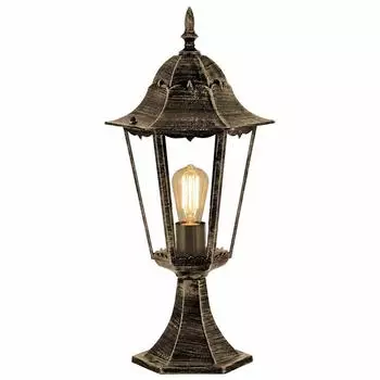 Harms Sockelleuchte bronzefarben, Glas, IP44, 49cm