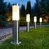 Globo LED-Wegeleuchten Außen, Edelstahl, warmweiß, 4er-Set