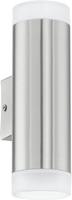 EGLO Wandleuchte "RIGA-LED Wandlampe, GU10, IP54, Edelstahl und Kunststoff,