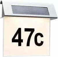 Paulmann Solar LED Hausnummernleuchte Special Line IP44 3000K Edelstahl#Wei&szlig; 93765