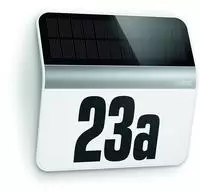 Steinel Hausnummernleuchte XSolar LH-N, silber, mit Solar, Edelstahl,