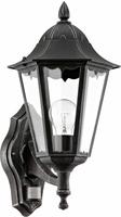 EGLO Au&szlig;en-Wandleuchte "NAVEDO Wandlampe, Au&szlig;enbeleuchtung, schwarz, silber-patina,