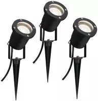 Paulmann 98897, Paulmann 98897 LED-Gartenstrahler 3er Set LED GU10 10.5W Schwarz