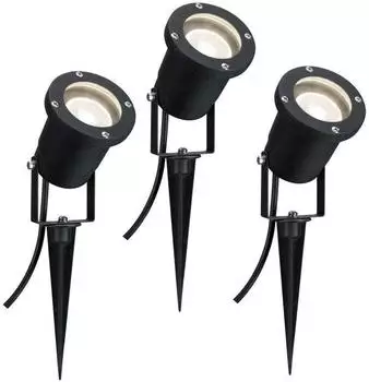 Paulmann Outdoor LED Pflanzenleuchte mit Erdspieß IP44 3x3,5W GU10 Schwarz