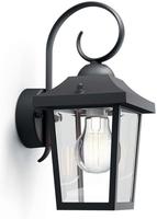 Philips LED Buzzard Wandleuchte 1x60W 230V 8718696156797 Gl&uuml;hlampe E27 Schwarz