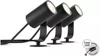 Philips Hue White and Color Ambiance LED Gartenstrahler Lily 3er Basis-Set, dimmbar,