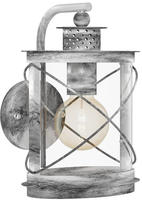 EGLO Wandleuchte "Hilburn 1 Wandlampe, Au&szlig;eneleuchte, Stahl und Kunststoff, E27,