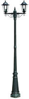vidaXL Gartenlaterne 2-flammig 215 cm Dunkelgr&uuml;n/Schwarz Aluminium