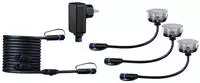 Paulmann Plug & Shine LED BEL Basisset warmweiß 70 mm silber (93692)