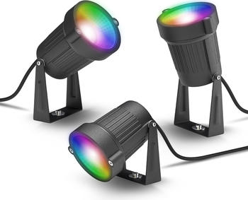 innr Smart Outdoor LED Spot Colour RGBW 3er-Set schwarz (OSL130C)