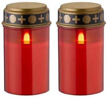 Wofi LED-Grablicht mit flackernder Flamme rot