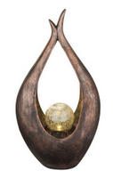 GLOBO LIGHTING LED Solarleuchte "SOLARLEUCHTE KUNSTSTOFF BRONZEFARBEN, 1XLED"