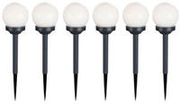 6x Led Solar Kugel Lampen 10cm Durchmesser Garten Beleuchtung Au&szlig;en Terrassen Steck