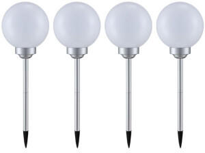 ETC Shop LED Solar-Steckkugel 20cm 4er-Set (3376-24_4)