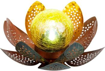 ETC Shop LED-Solar-Lotusblume grün/gold (33655)