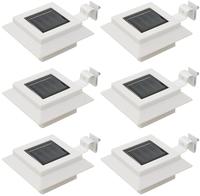 vidaXL Outdoor Solarleuchten 6 St&uuml;ck LED Quadratisch 12 cm Wei&szlig;