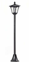 SOLAR Gartenlaterne mit LED Laterne Wegleuchte 40 Lumen H160cm Schwarz