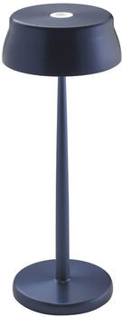 Zafferano Sister Light 32,8cm USB-Akkuleuchte blau eloxiert