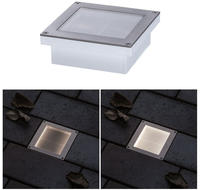 Paulmann LED Einbauleuchte "Brick IP67 100x100mm 3000K 0,8W 25lm 230V Alu, Grau