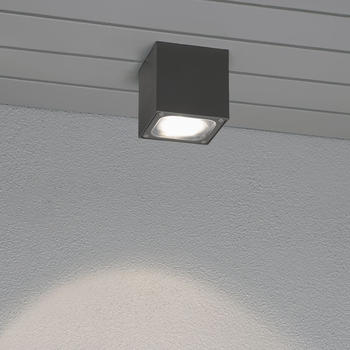Konstsmide LED-Deckenaufbaustrahler Cesena anthrazit IP54 für den Außenbereich