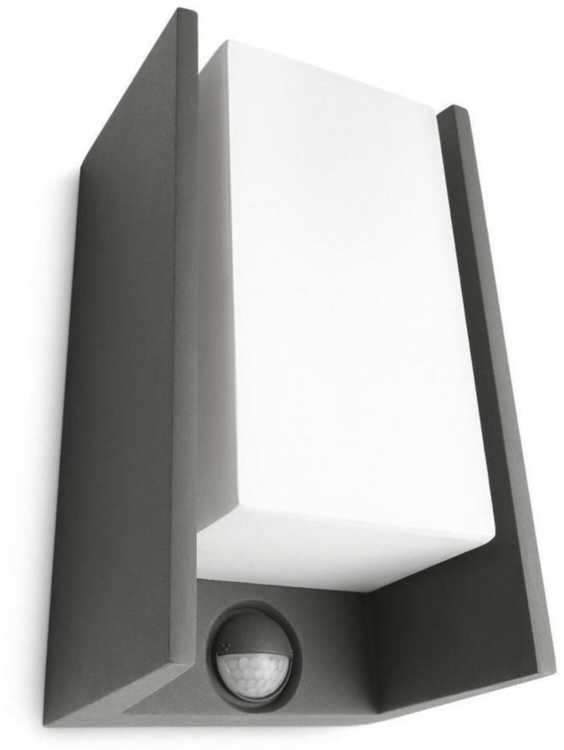 Philips Wandleuchte Bridge anthrazit E27 IP44 mit Bewegungsmelder