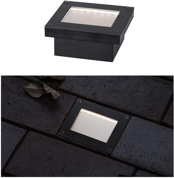 Paulmann LED-Solar Bodeneinbauleuchte Domenic schwarz 0,1W/1lm IP67 80mm