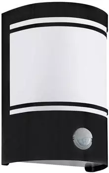 Eglo Wandleuchte Cerno schwarz/weiß E27 IP44 Bewegungsmelder